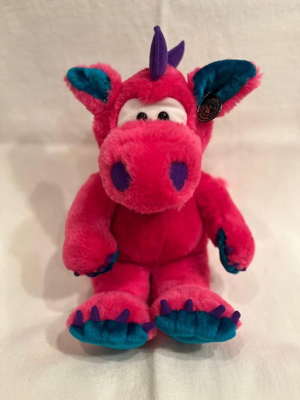 Vintage 24K Polar Puff PlayTalkin' Dragon hand puppet